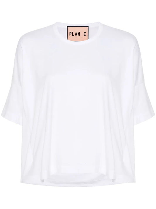 Draped Cotton T-Shirt