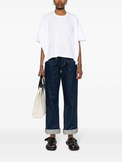 Draped Cotton T-Shirt