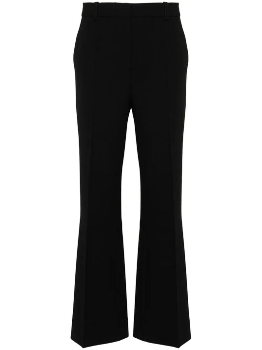 Tailored Cotton-Blend Flared Trousers