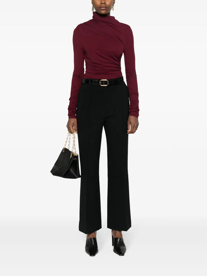 Tailored Cotton-Blend Flared Trousers