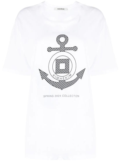Anchor-Print Cotton T-Shirt