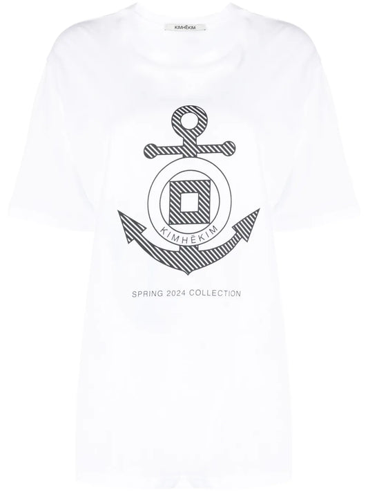 Anchor-Print Cotton T-Shirt