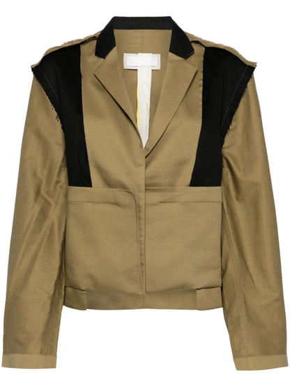 Deconstructed Cotton-Linen Blend Jacket