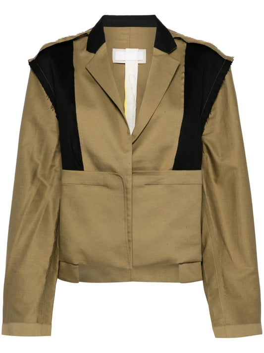 Deconstructed Cotton-Linen Blend Jacket