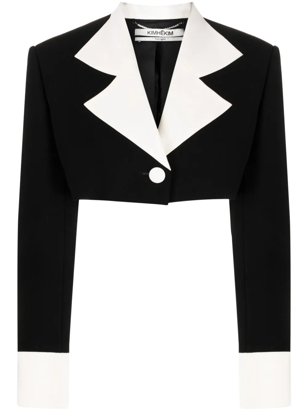 Two-Tone Cropped Jacket
