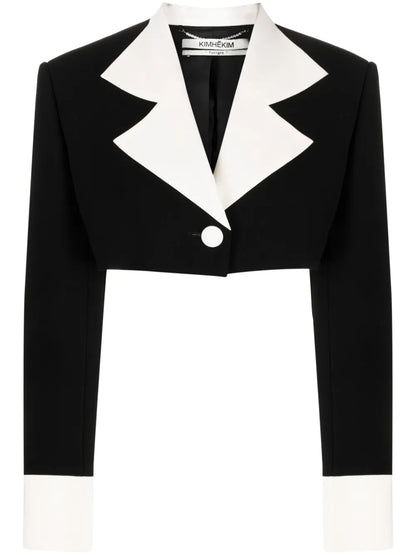 Two-Tone Cropped Jacket