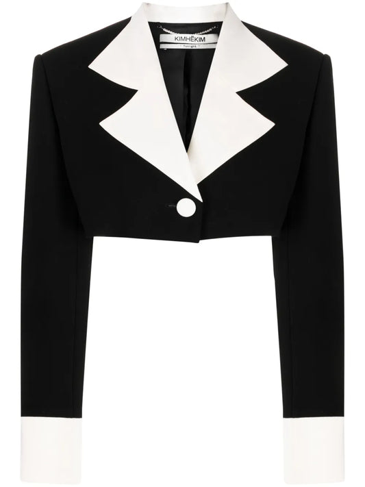 Two-Tone Cropped Jacket