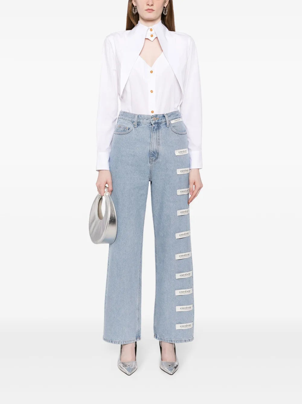 Logo-Patch Straight-Leg Jeans