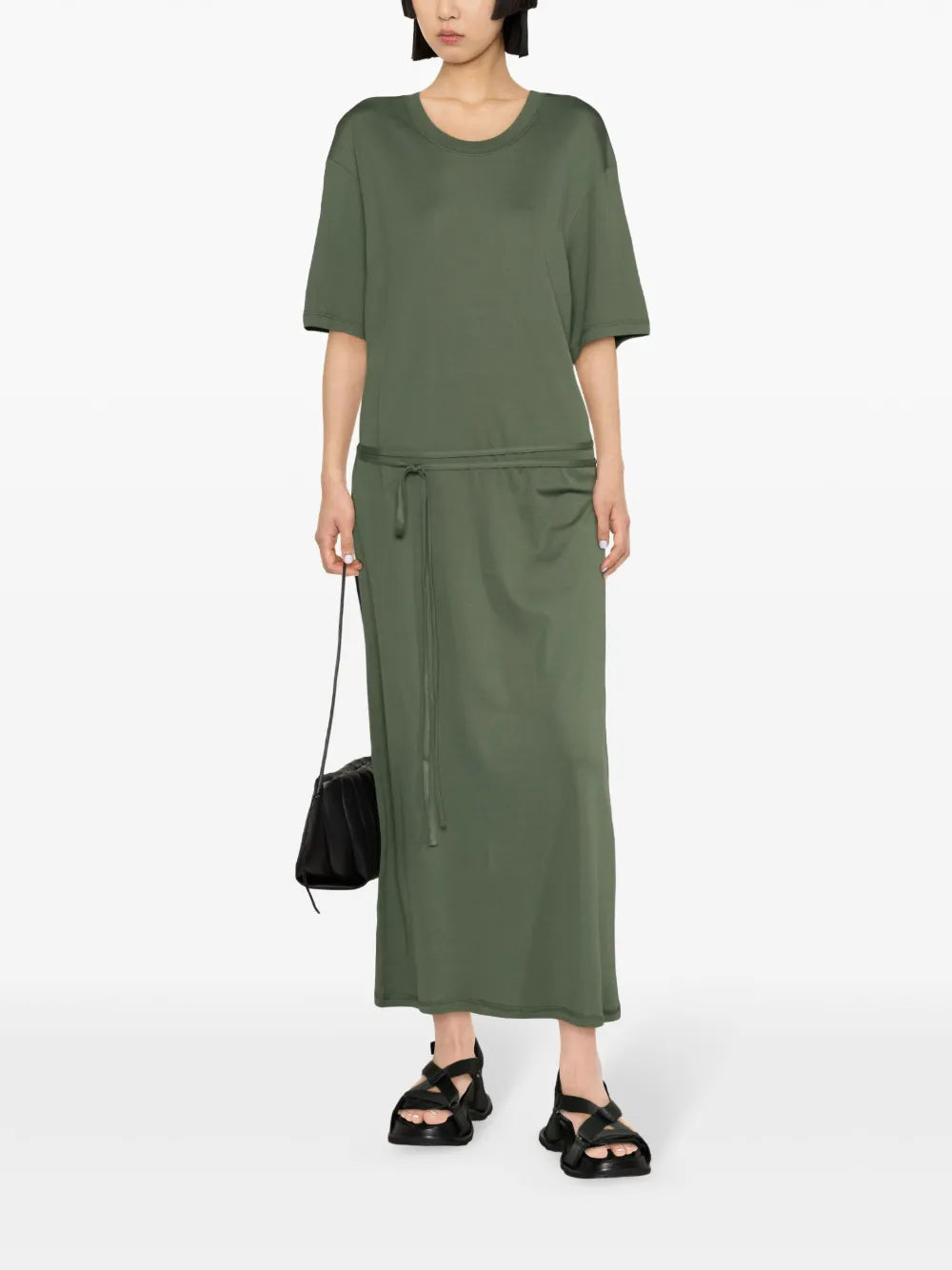Belted T-Shirt Maxi Dress