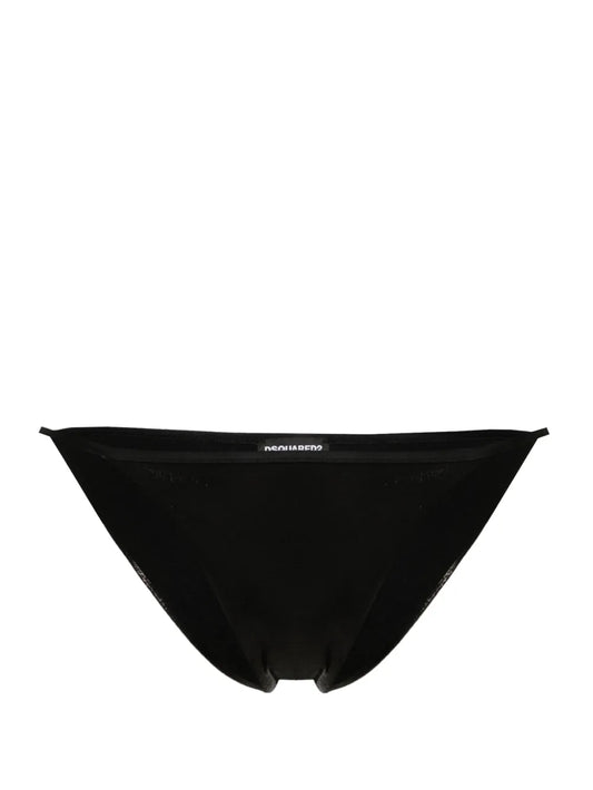 High-Cut Metallic Bikini Bottoms