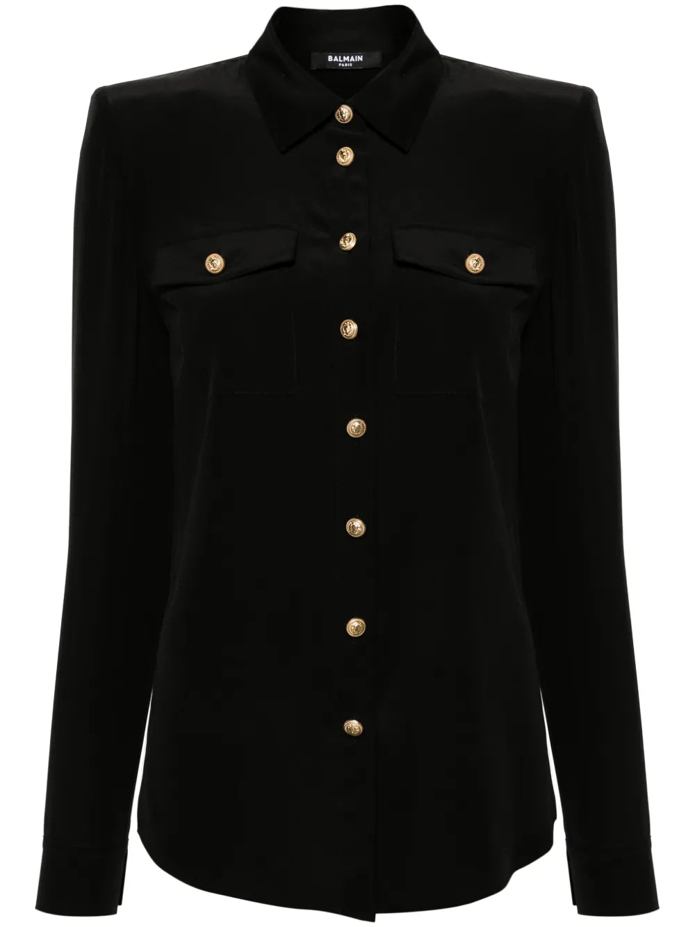 Long-Sleeve Silk Shirt