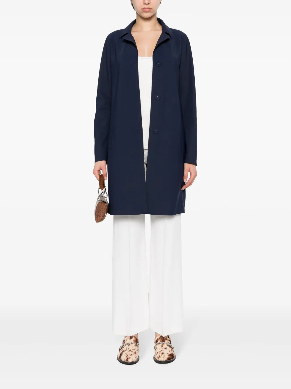 Single-Breasted Scuba Coat