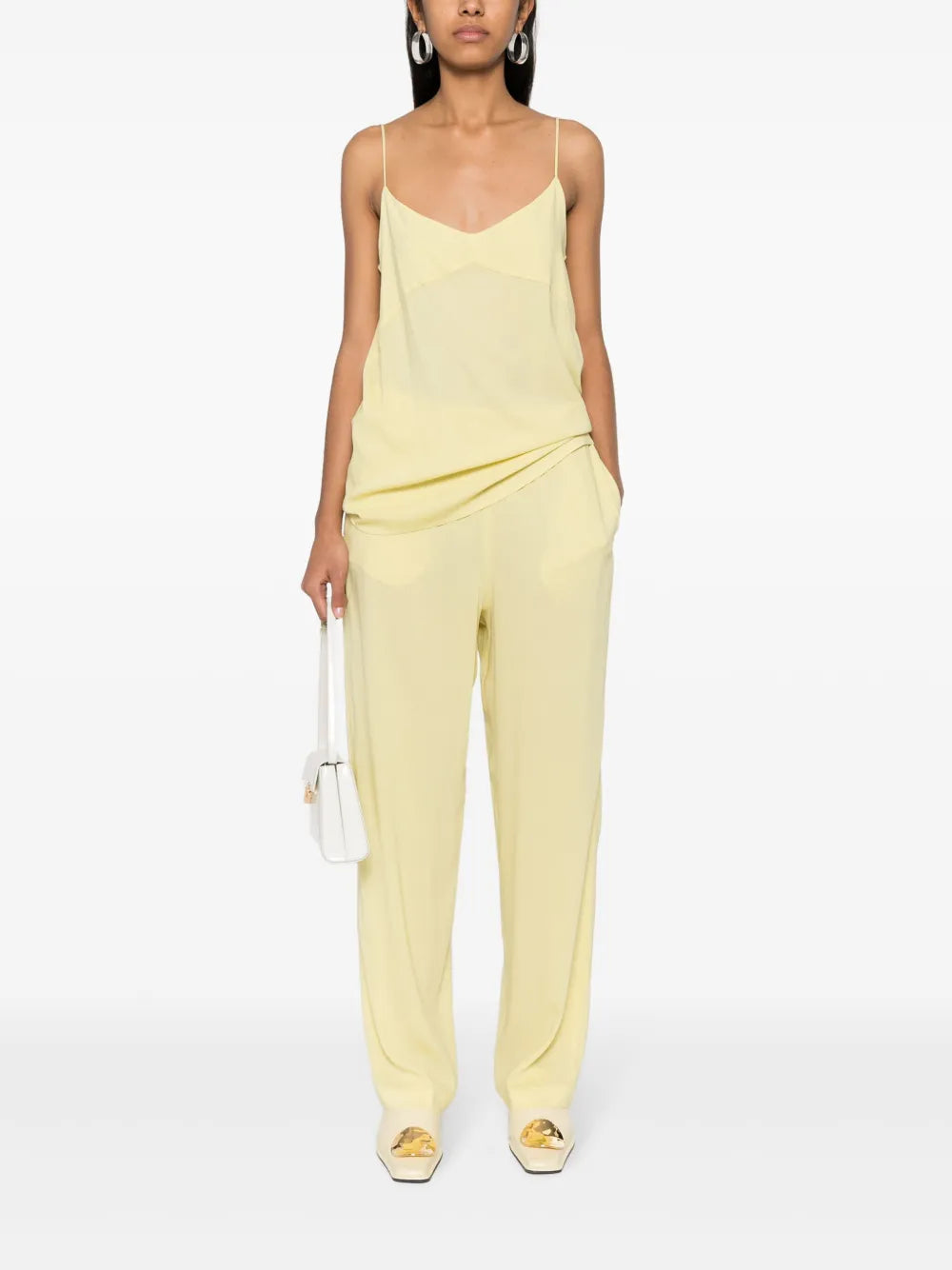 High-Waist Straight-Leg Trousers