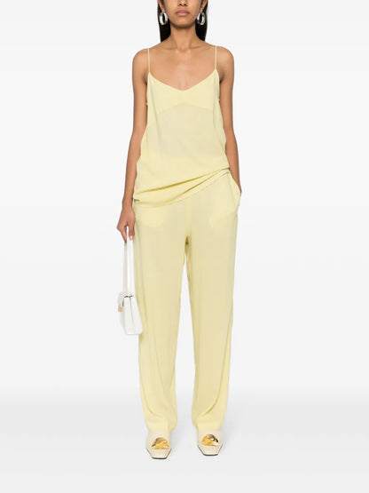 High-Waist Straight-Leg Trousers