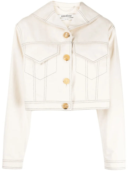 Sailor-Collar Denim Jacket