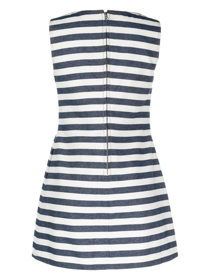 Sleeveless Striped Cotton Dress