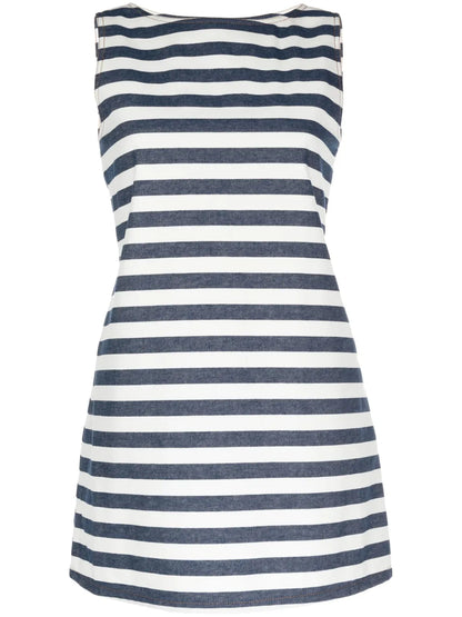 Sleeveless Striped Cotton Dress