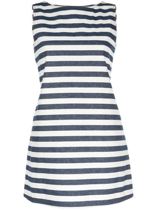 Sleeveless Striped Cotton Dress