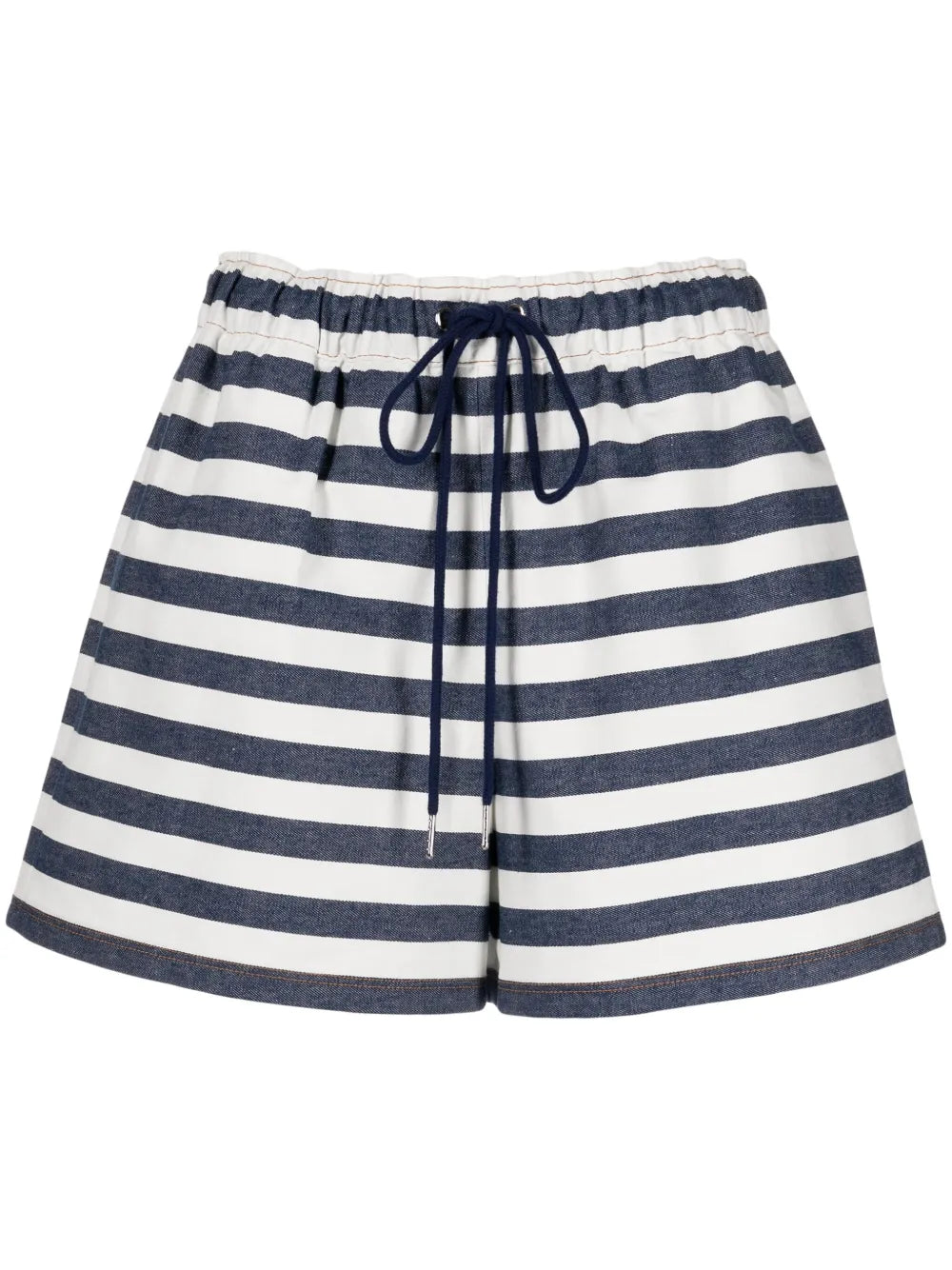 Stripe-Print Drawstring Shorts