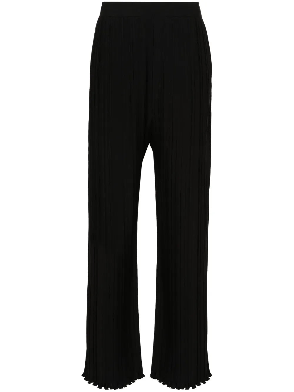 Plissé Wide-Leg Trousers