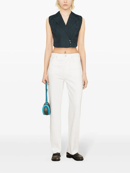 Mid-Rise Straight Jeans
