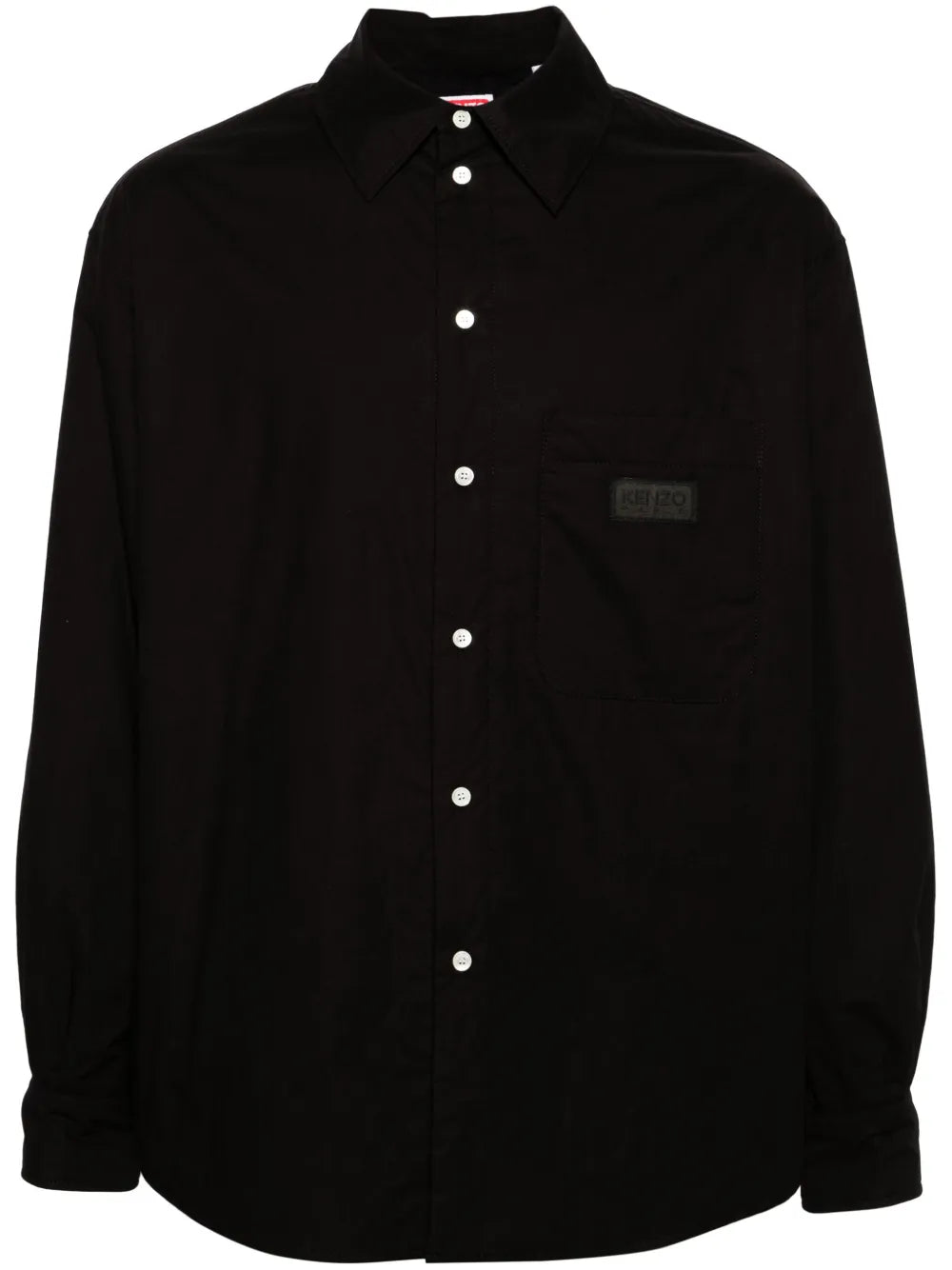 Logo-Patch Padded Shirt Jacket