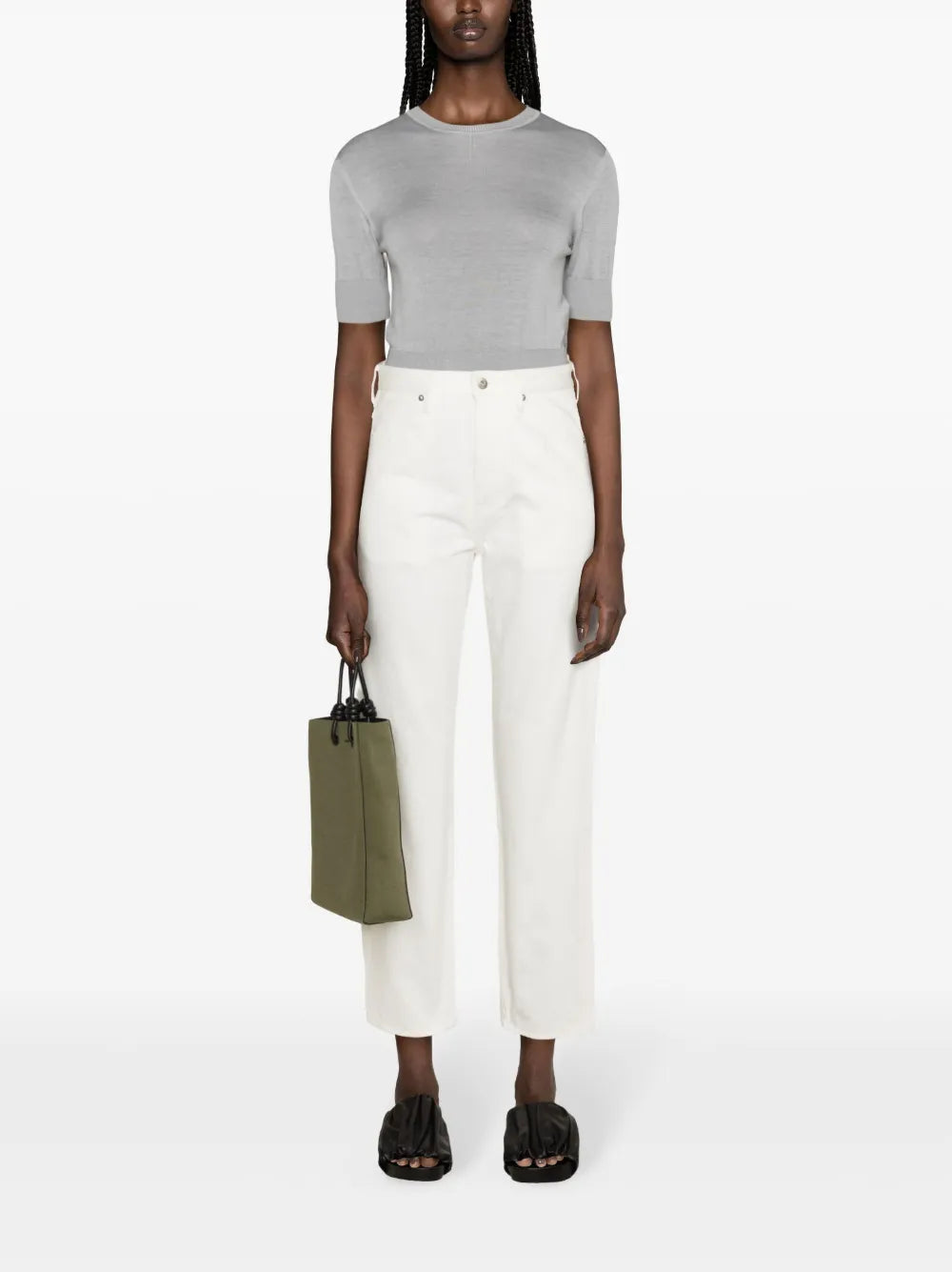 Mid-Rise Straight Jeans