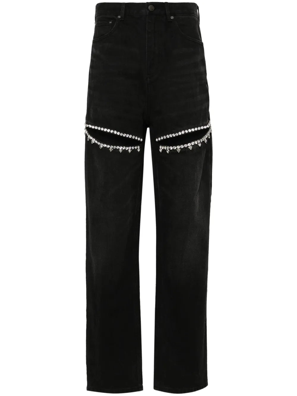 Crystal Slit Tapered Leg