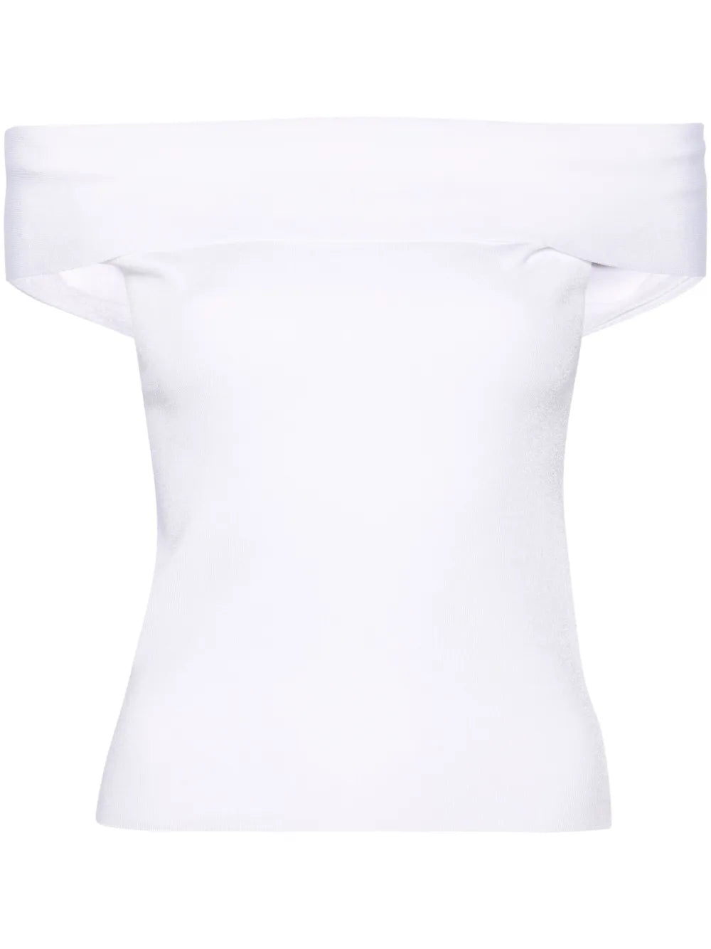Off-Shoulder Fine-Ribbed Top