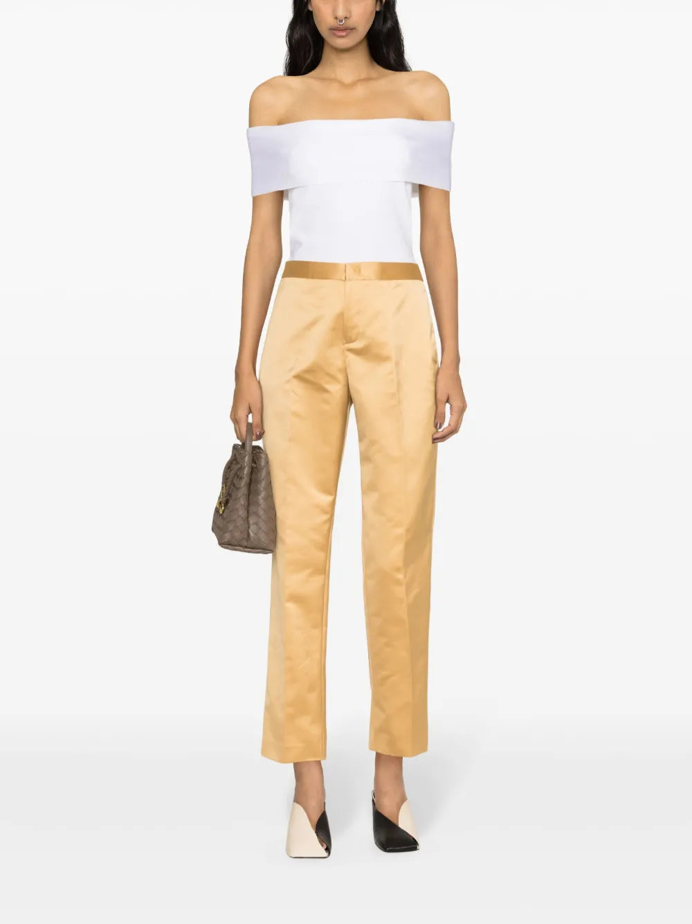 Off-Shoulder Fine-Ribbed Top