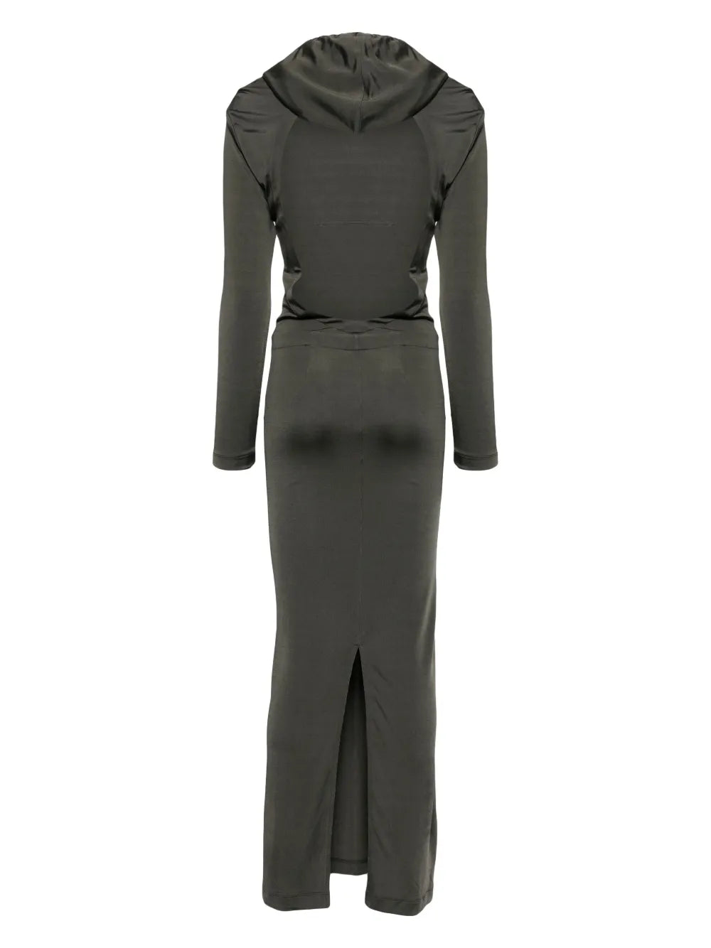 Open-Back Hooded Maxi Dress