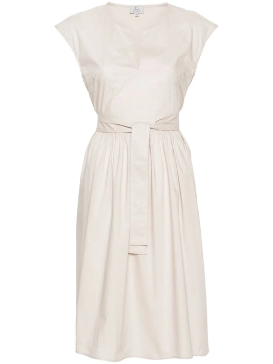 Ruched Poplin Cotton Dress