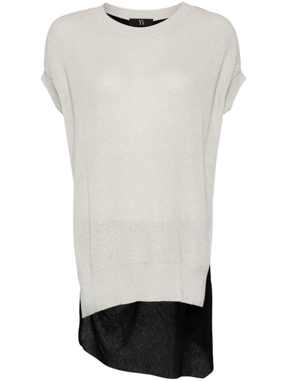 Layered-Effect Asymmetric Cotton T-Shirt