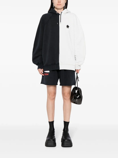 Colour-Block Cotton Hoodie