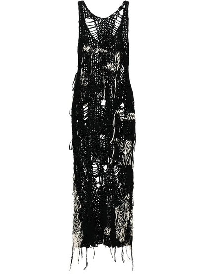 Open-Knit Cotton Dress