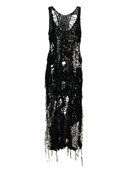 Open-Knit Cotton Dress