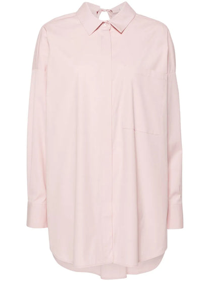 Rear-Tie Poplin Shirt