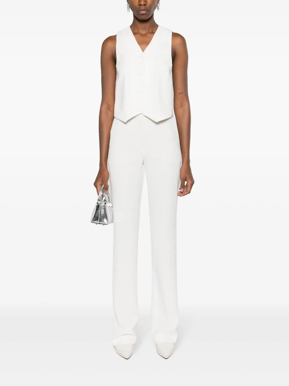 High-Waist Straight-Leg Trousers