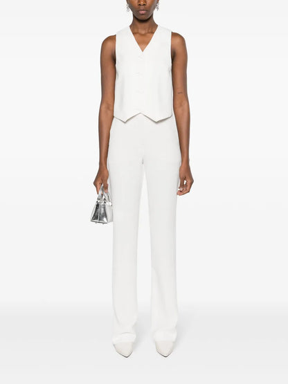 High-Waist Straight-Leg Trousers