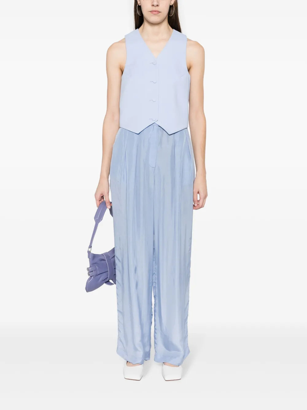 Crepe-Textured Waistcoat