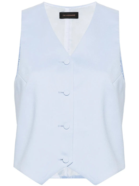 Crepe-Textured Waistcoat