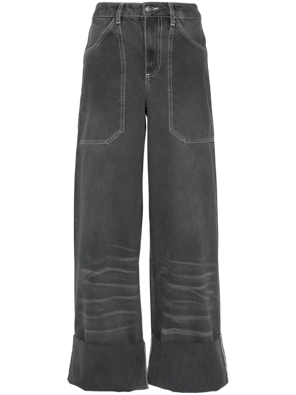 Mid-Rise Wide-Leg Jeans
