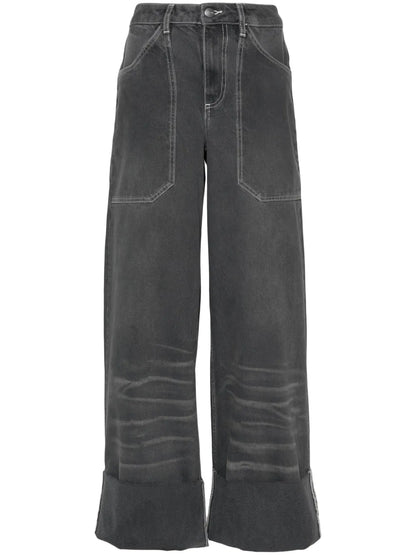 Mid-Rise Wide-Leg Jeans