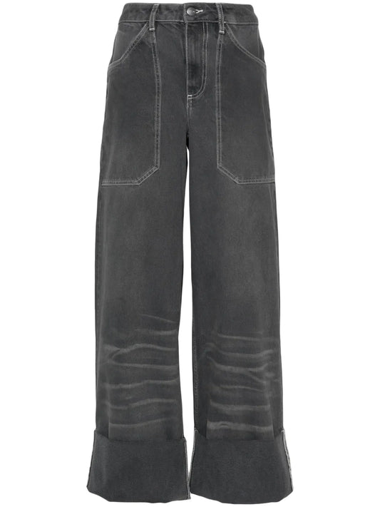 Mid-Rise Wide-Leg Jeans