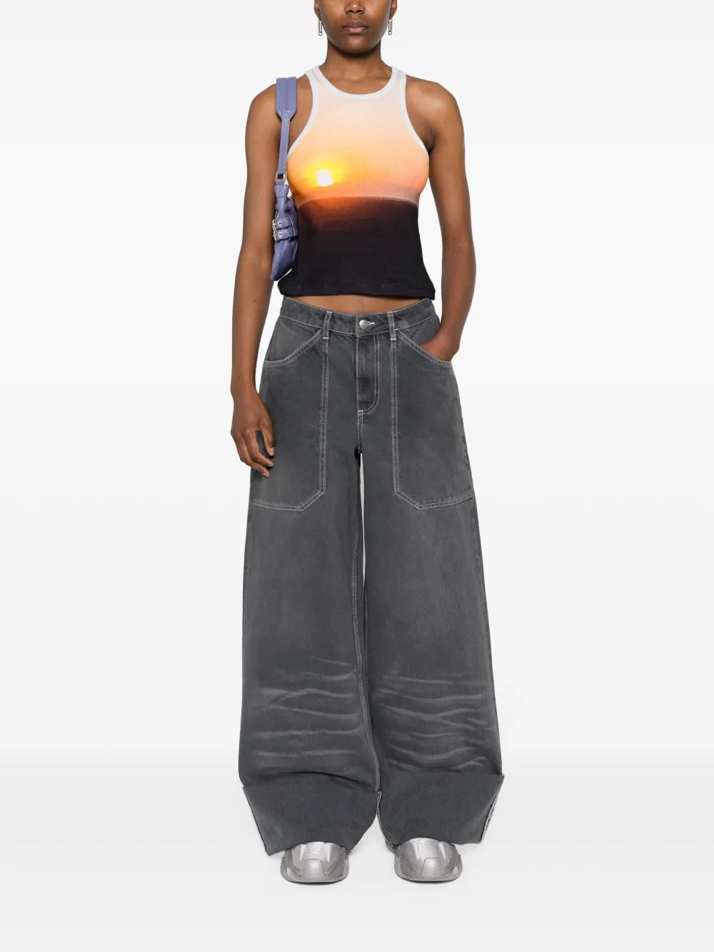 Mid-Rise Wide-Leg Jeans