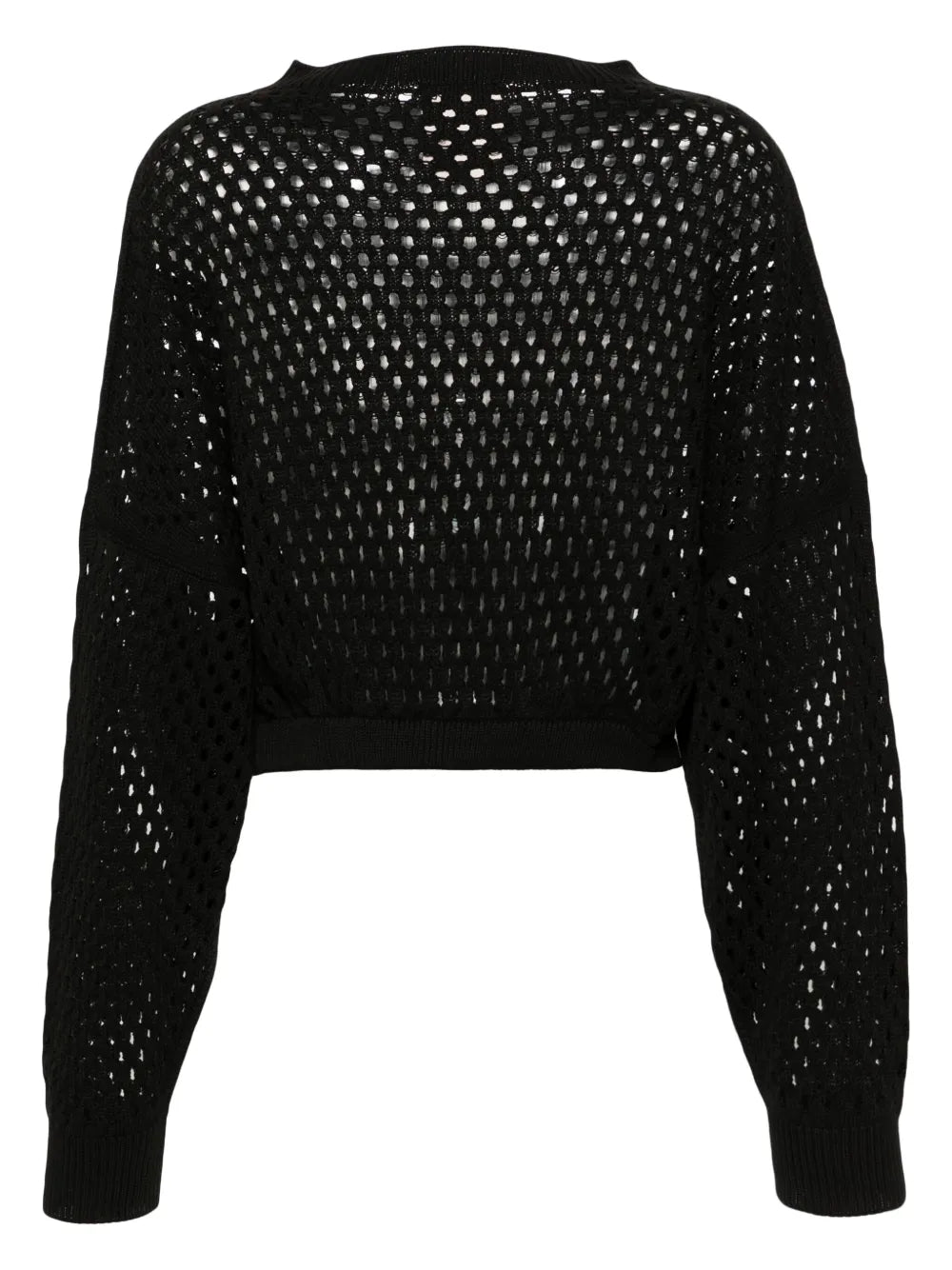 Drop-Shoulder Open-Knit Jumper