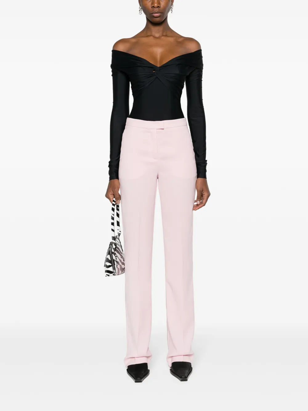 High-Waist Straight-Leg Trousers