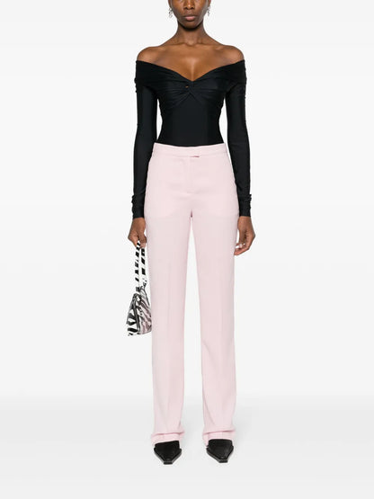 High-Waist Straight-Leg Trousers