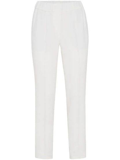 Silk-Blend Cropped Trousers