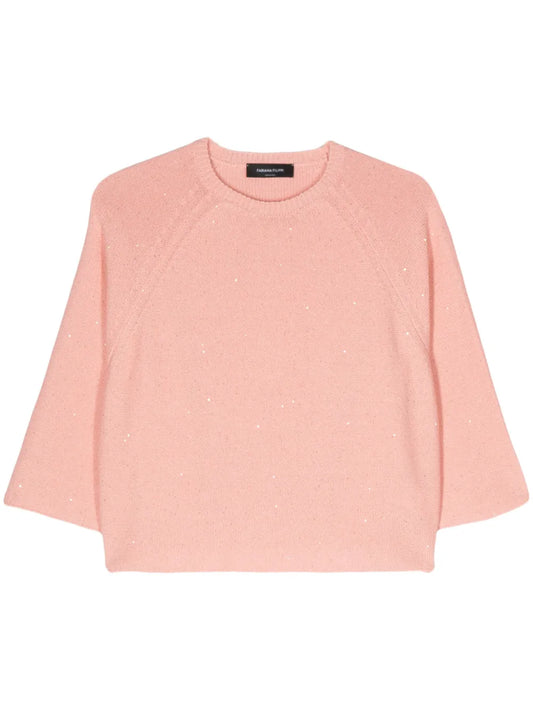 Sequin-Embellished Knitted Jumper